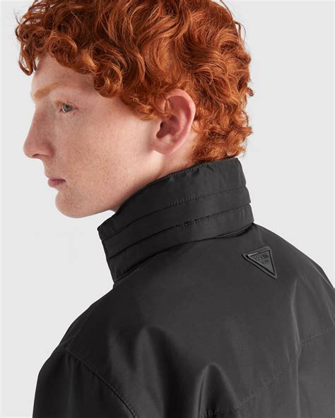 prada sgb608|Black Stretch Technical Fabric Jacket .